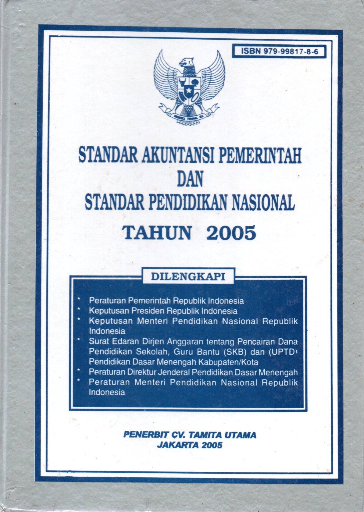 Sampul Standar Akuntansi Pemerintah dan Standar Pendidikan Nasional Tahun 2005