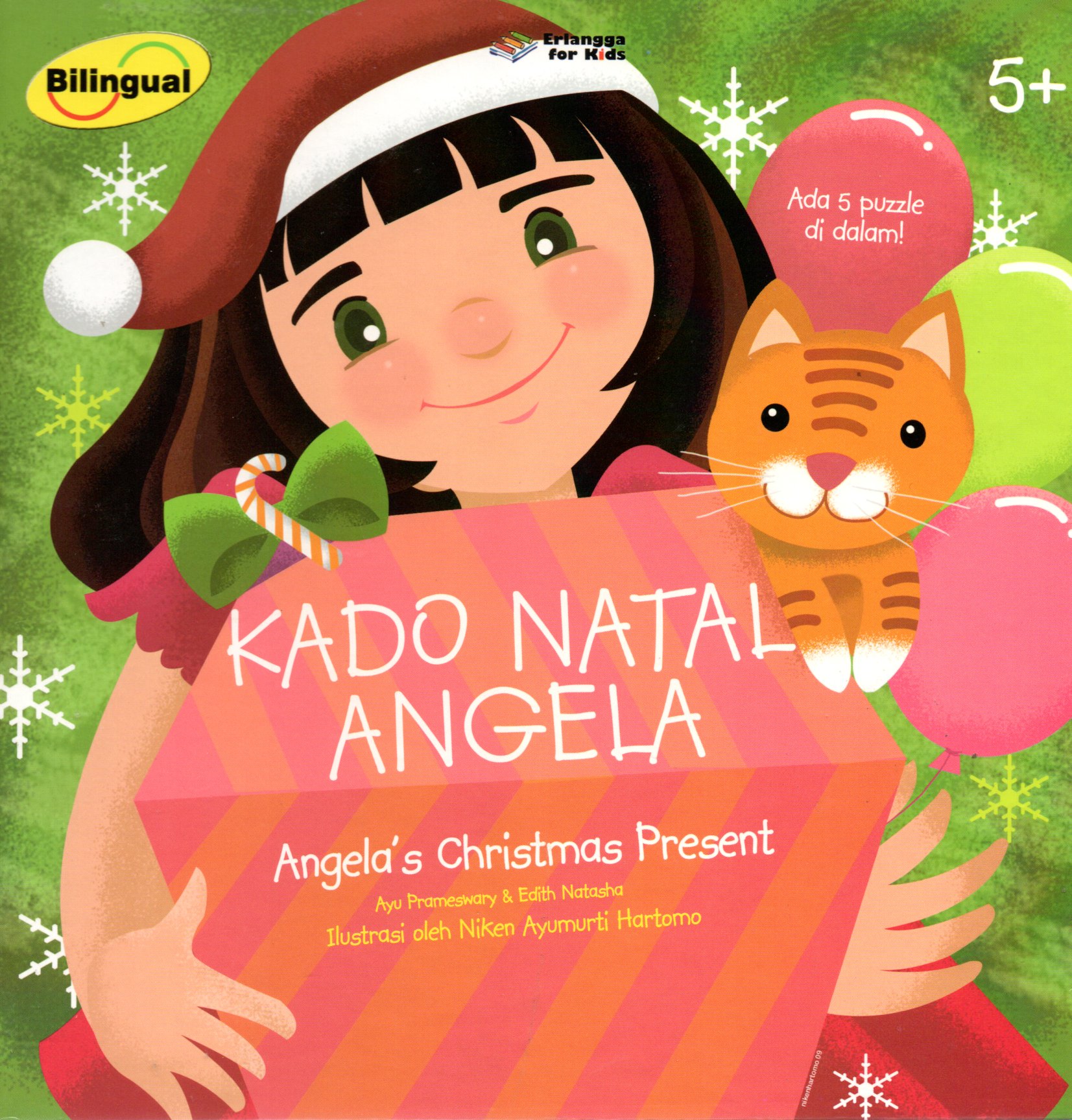 Sampul Kado Natal Angela / Ilustrasi: Niken Ayumurti Hartomo