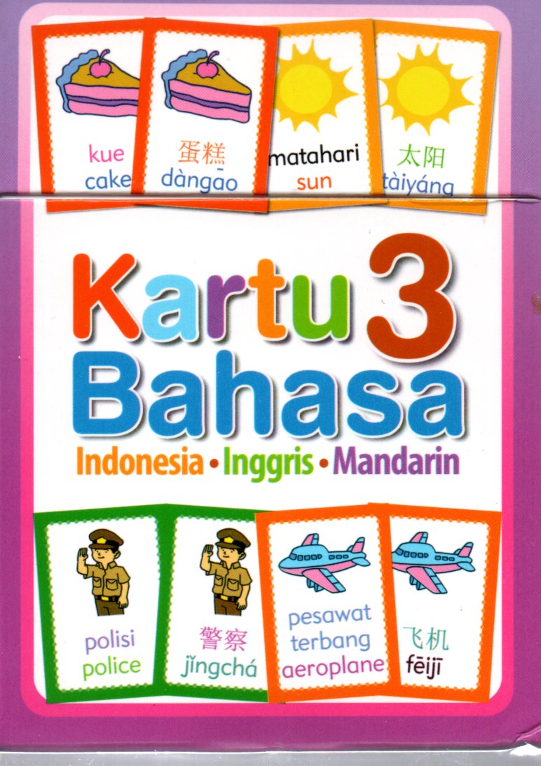 Sampul Kartu 3 Bahasa :  Indonesia, Inggris, Mandarin / Editor: Sindi Meriana