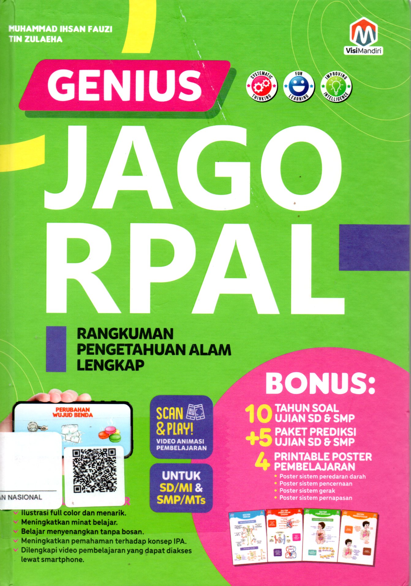 Sampul Genius Jago RPAL :  Rangkuman Pengetahuan Alam Lengkap / Editor: Aisyah Wardani, Sulistyo Wibowo, Eko Utoro, Wahyu Azmi