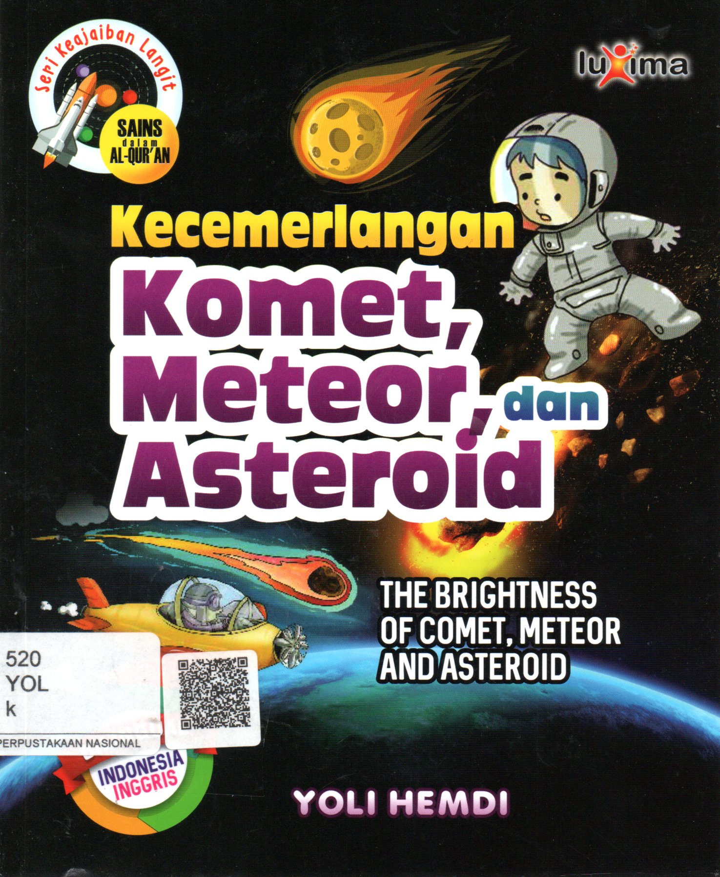 Sampul Kecemerlangan Komet, Meteor, dan Asteroid :  The Brightness of Comet, Meteor and Asteroid / Editor: Arif Anggoro