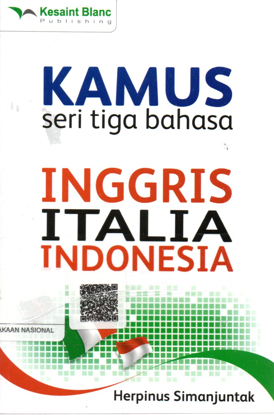 Sampul Kamus Seri Tiga Bahasa :  Inggris - Italia - Indonesia