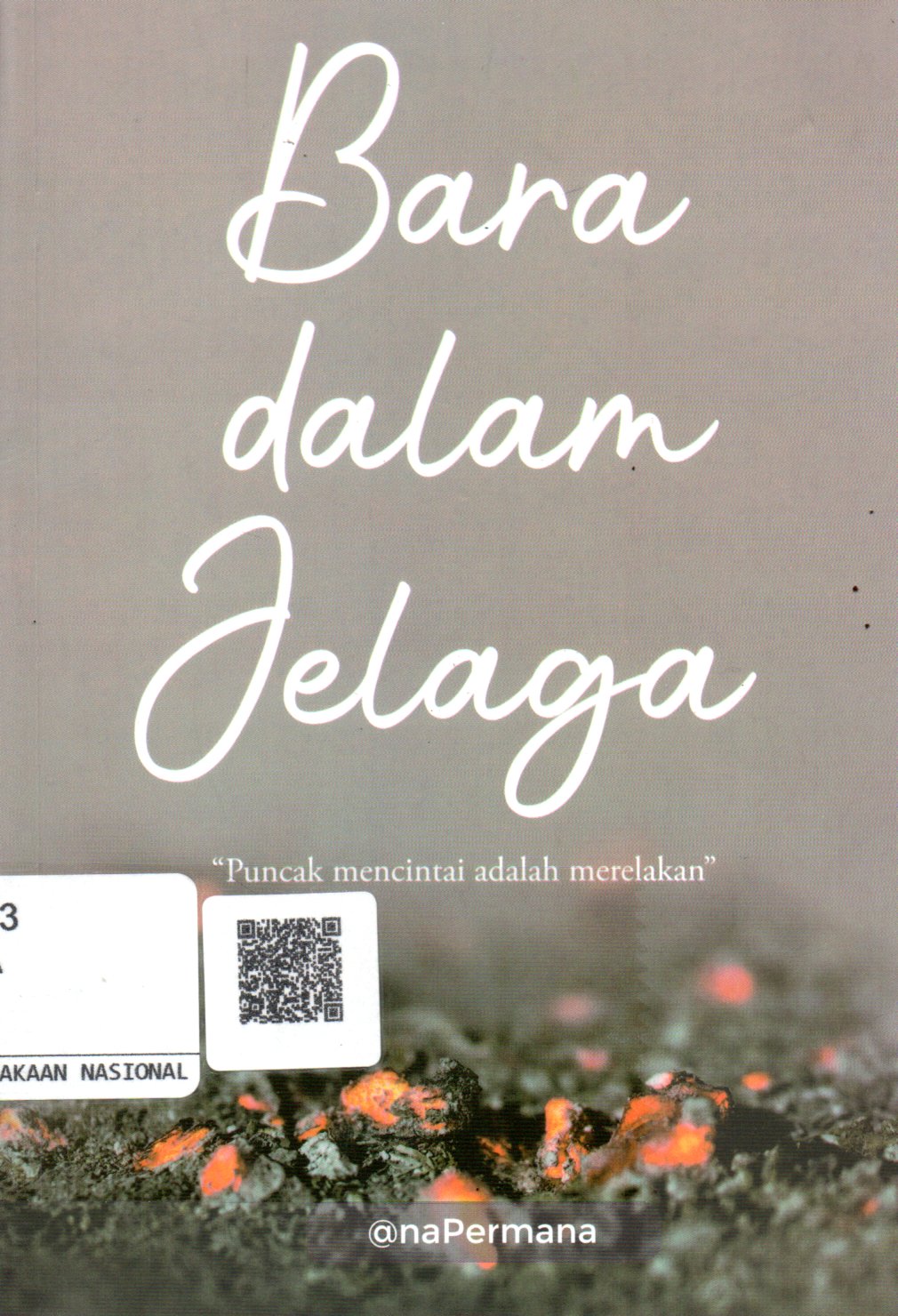 Sampul Bara dalam Jelaga :  Puncak Mencintai adalah Merelakan / Editor: Clara Mitak