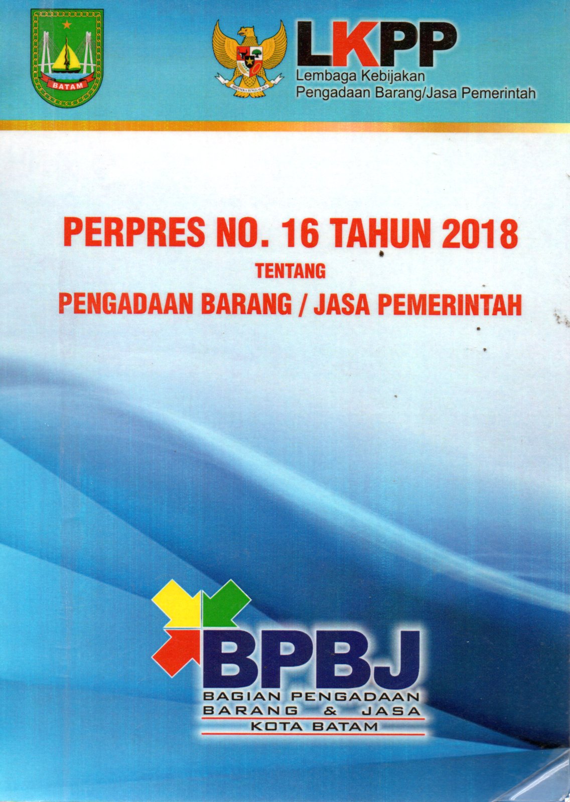 Sampul Perpres No. 16 Tahun 2018 tentang Pengadaan Barang/Jasa Pemerintah