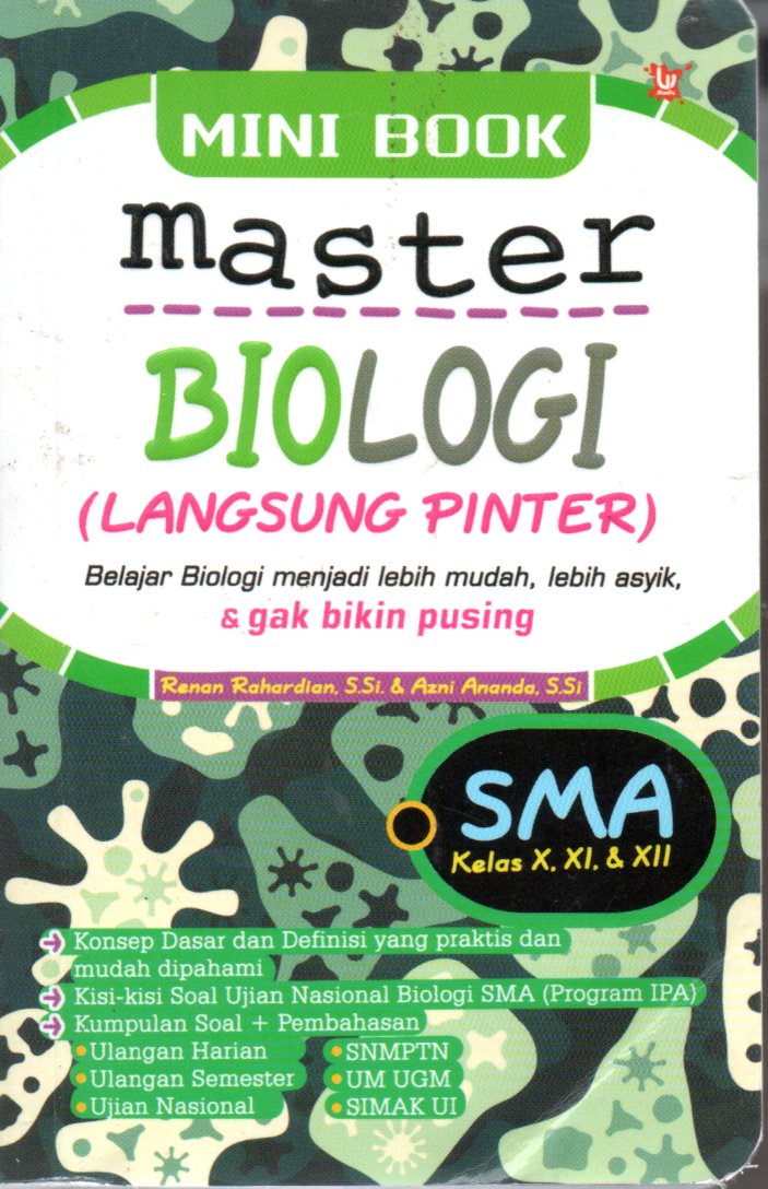 Sampul Mini Book Master Biologi (Langsung Pinter) :  Belajar Biologi Menjadi Lebih Mudah, Lebih Asyik dan Gak Bikin Pusing / Penyunting: Sony Anderson
