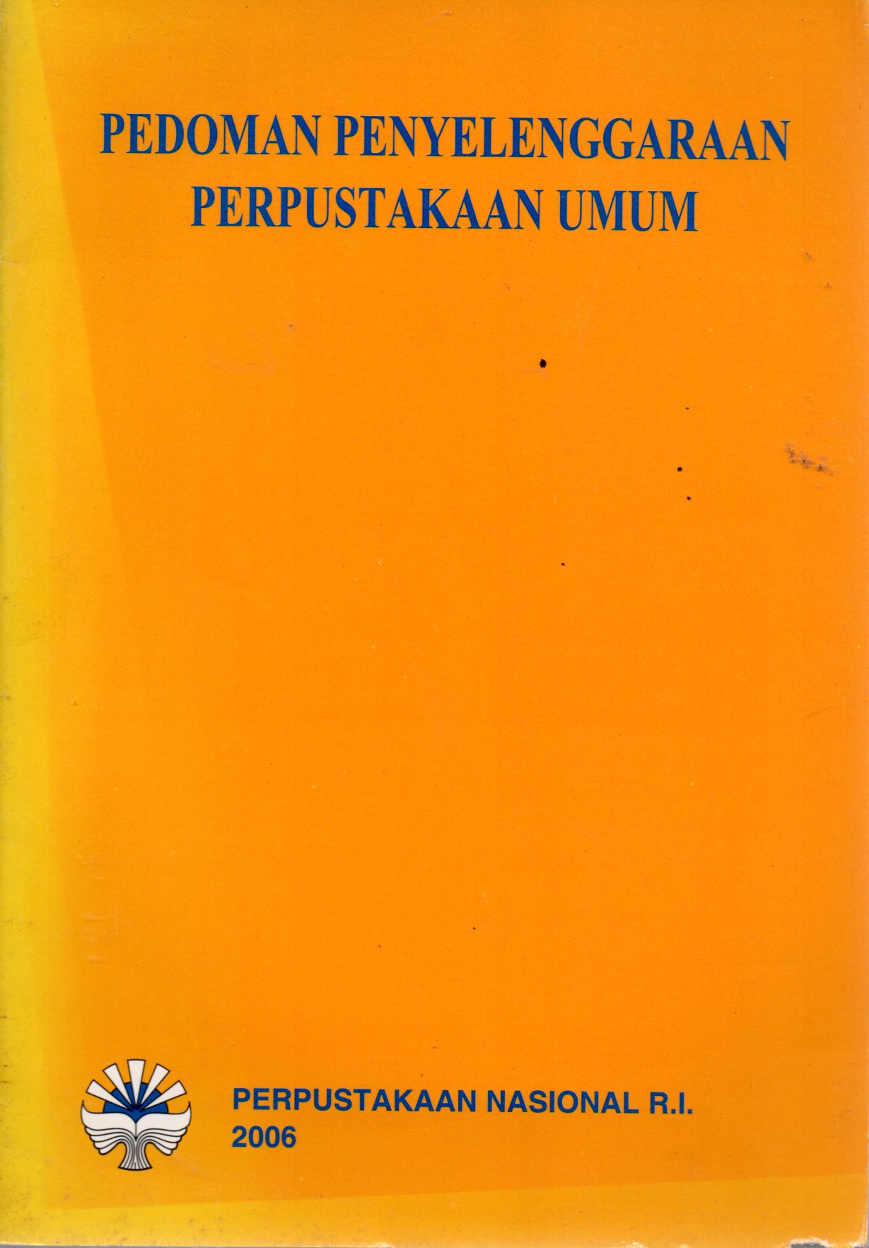 Sampul Pedoman Penyelenggaraan Perpustakaan Umum