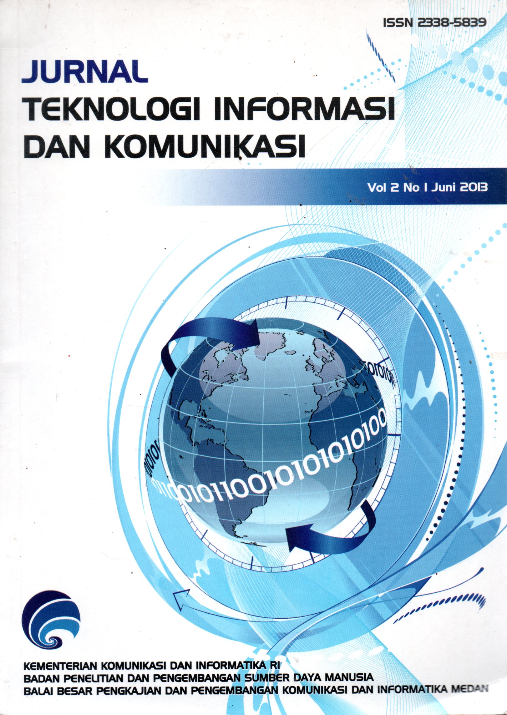 Sampul Jurnal Teknologi Informasi dan Komunikasi / Kepala BBPPKI Medan