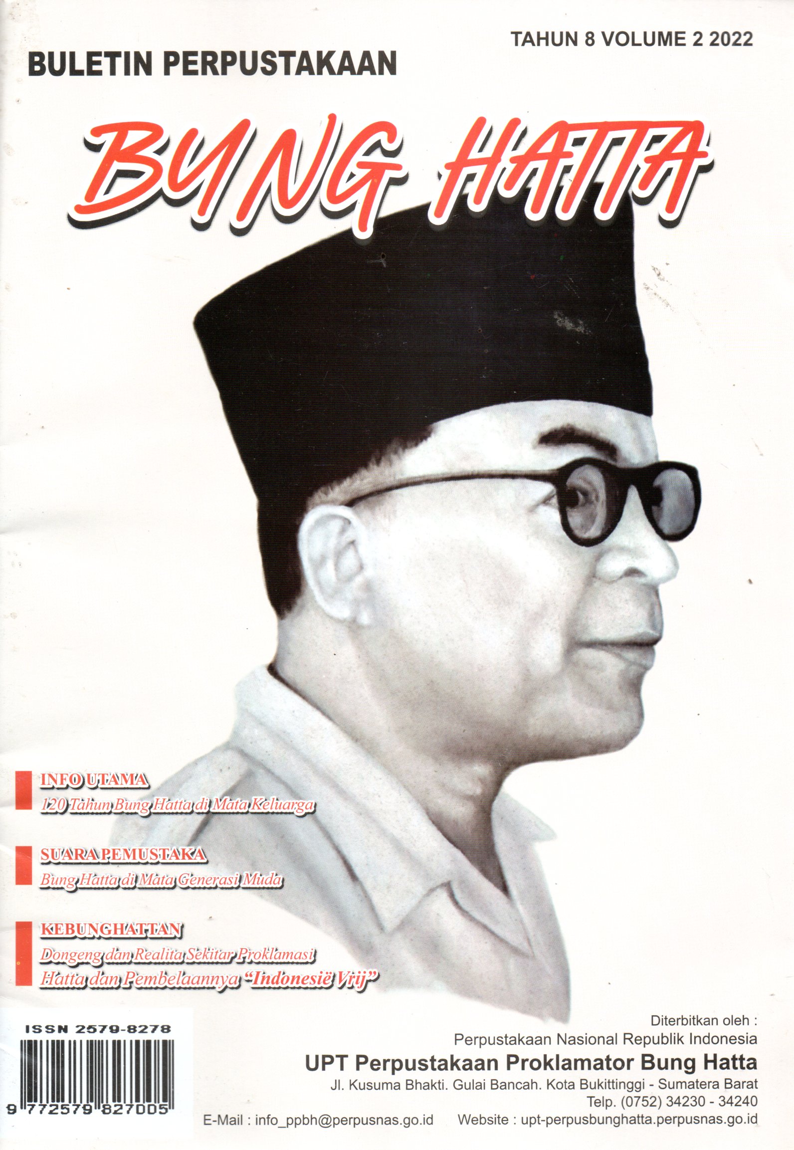 Sampul Buletin Perpustakaan :  Bung Hatta