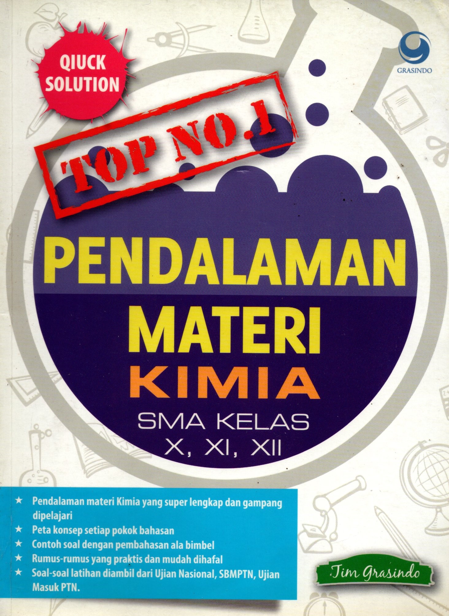 Sampul Top No. 1 Pendalaman Materi Kimia SMA Kelas X, XI, XII / Editor : Eko Setiawan