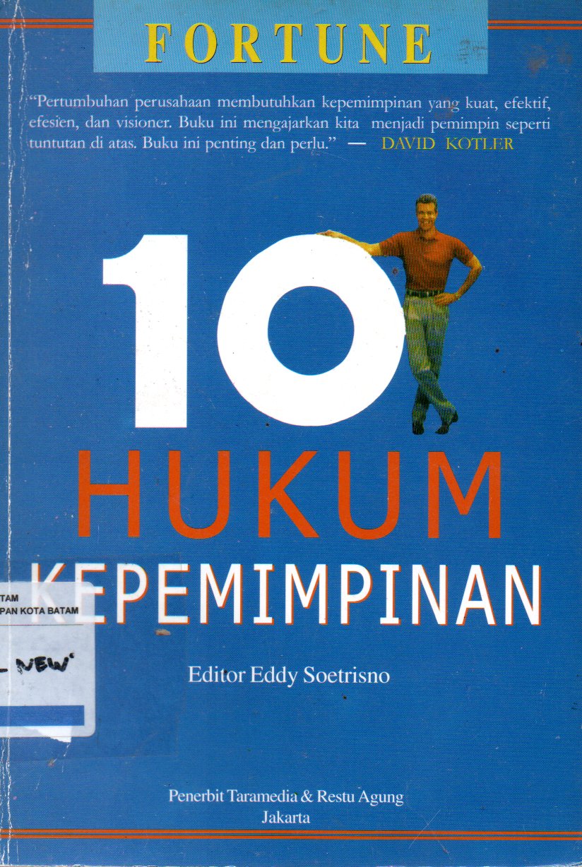 Sampul 10 Hukum Kepemimpinan / Penerjemah: Djafar, Editor : Eddy Soetrisno