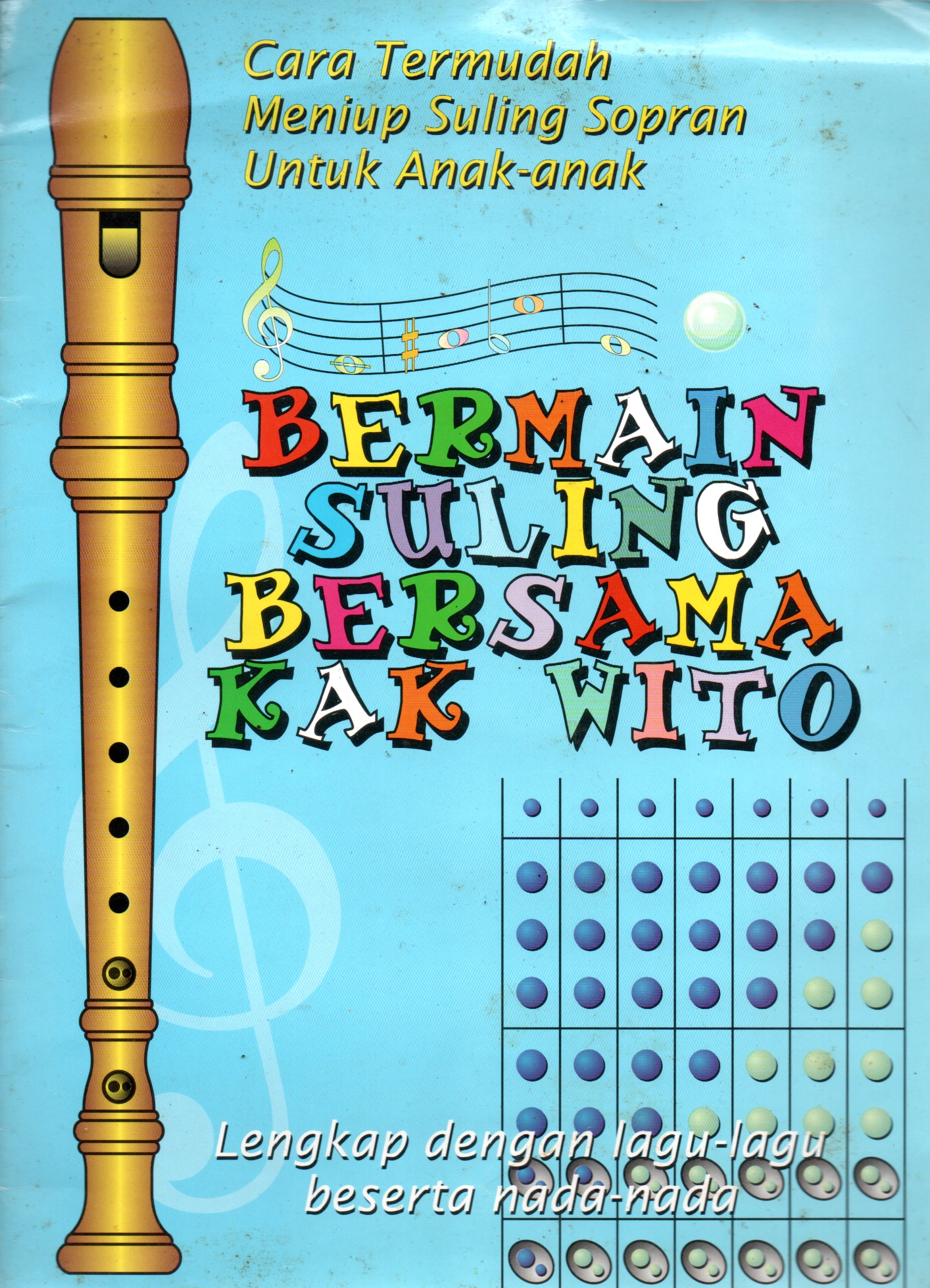 Sampul Bermain Suling bersama Bersama Kak Wito :  Cara Termudah Meniup Suling Sopran untuk Anak-Anak