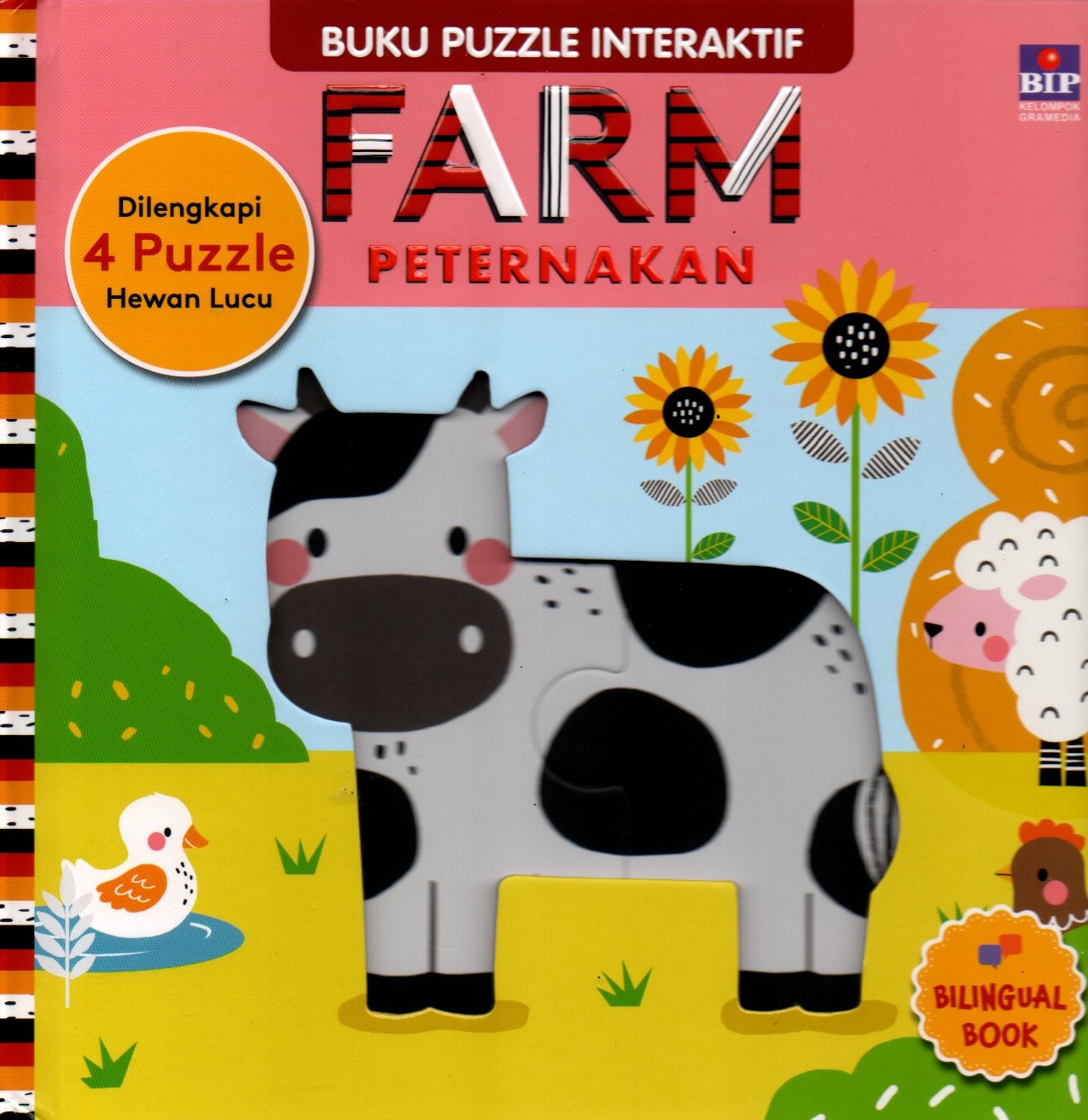 Sampul Buku Puzzle Interaktif :  Farm = Peternakan / Pengalih Bahasa: Deesis E.M
