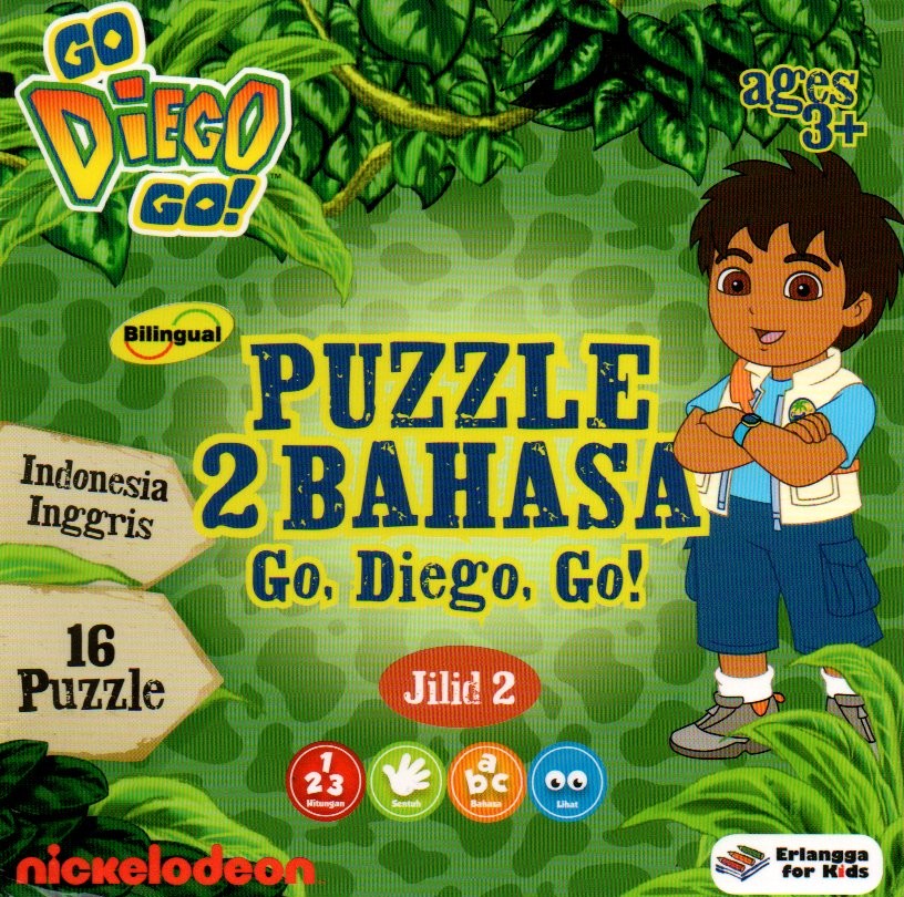 Sampul Puzzle 2 Bahasa Go, Diego, Go! :  Indonesia-Inggris / Editor: Tessa Febiani dan Putri Fitrisia