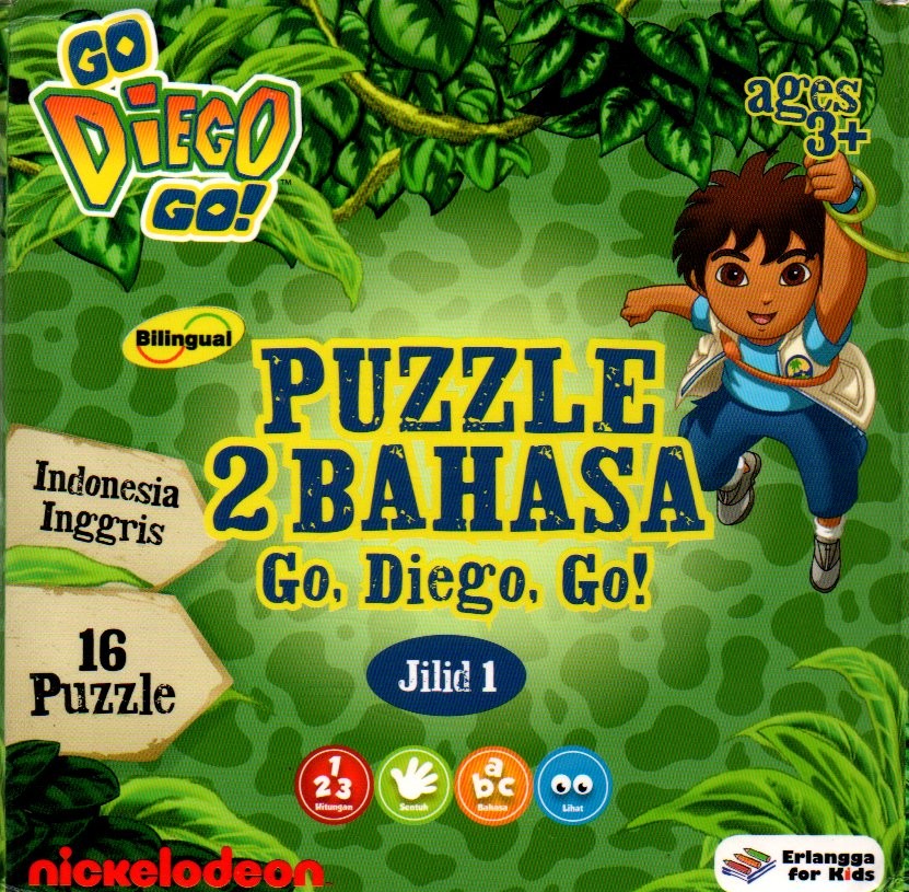 Sampul Puzzle 2 Bahasa :  Go, Diego, Go! / Editor: Tessa Febiani dan Putri Fitrisia